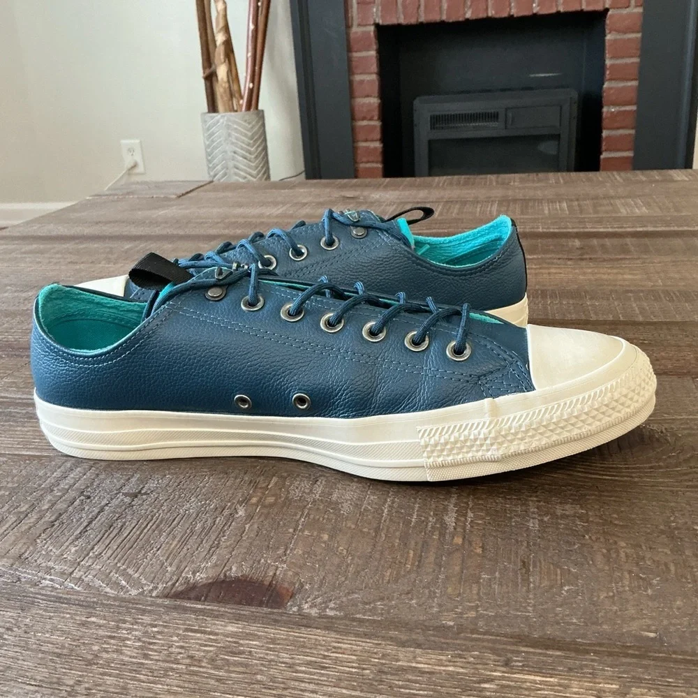 Converse Chuck Taylor All Star Desert Storm Blue Leather Low Top Size 12 Men - Picture 4 of 10